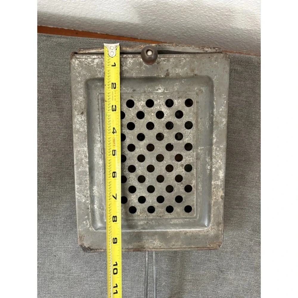 Popcorn Popper Basket With Sliding Top‎ Camp Fire Fireplace Metal Vintage READ